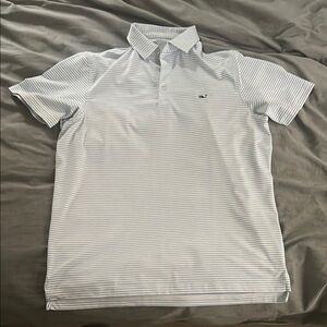 Vineyard Vines Men's Blue Striped Polo Shirt